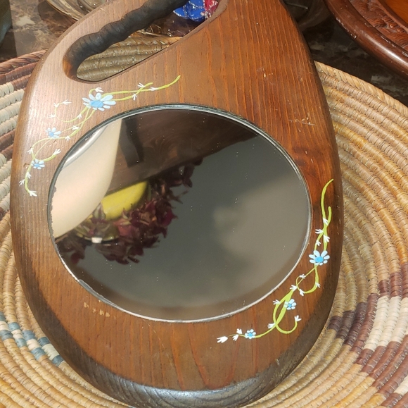 Vintage Wooden Mirror - Picture 7 of 10